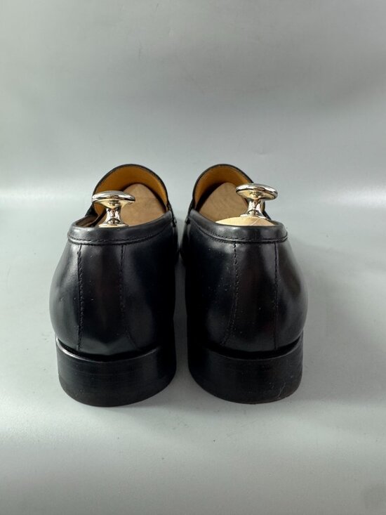 Bontoni Principe Black Leather Penny Loafer, Size 45 main image 8